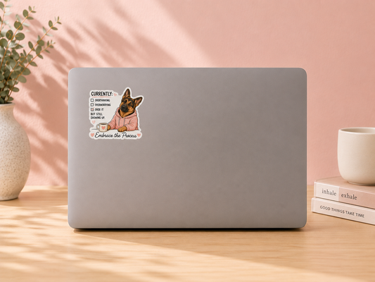 Currently Over it German Sheppard Sticker