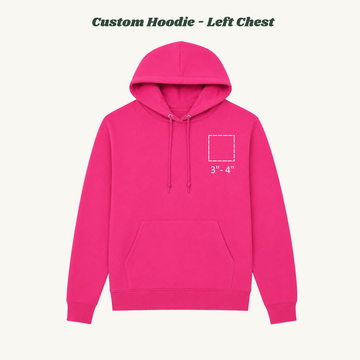 Left Chest – Embroidery 3"- 4"